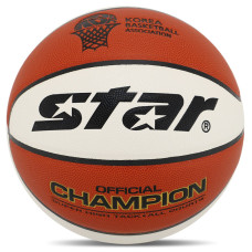 М'яч баскетбольний STAR CHAMPION BB316-25 розмір 6 помаранчевий-білий