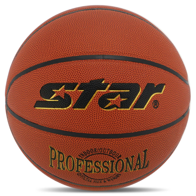 М'яч баскетбольний STAR PROFESSIONAL BB327 розмір 7 помаранчевий