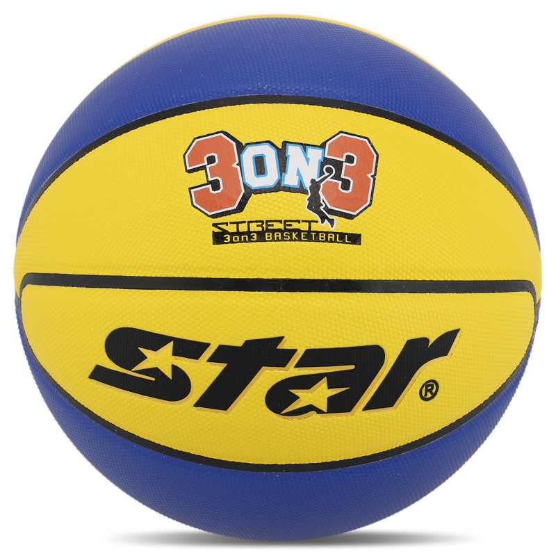 М'яч баскетбольний STAR 3ON3 BB4136C розмір 6 жовтий-синий
