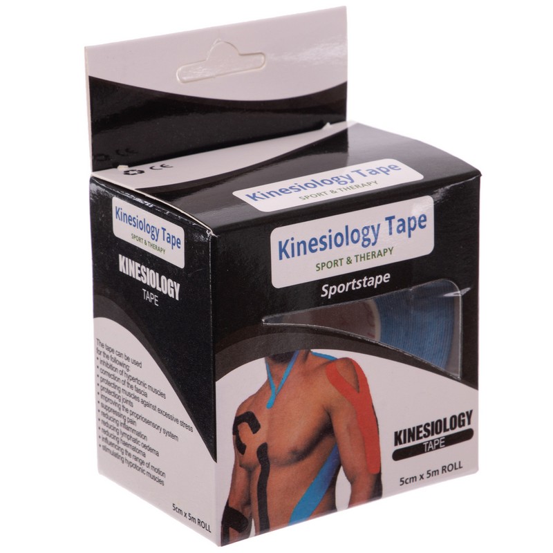 Кінезіо тейп для обличчя та тіла Kinesio tape SP-Sport BC-0474-3_8 розмір 3,8смх5м кольори в асортименті