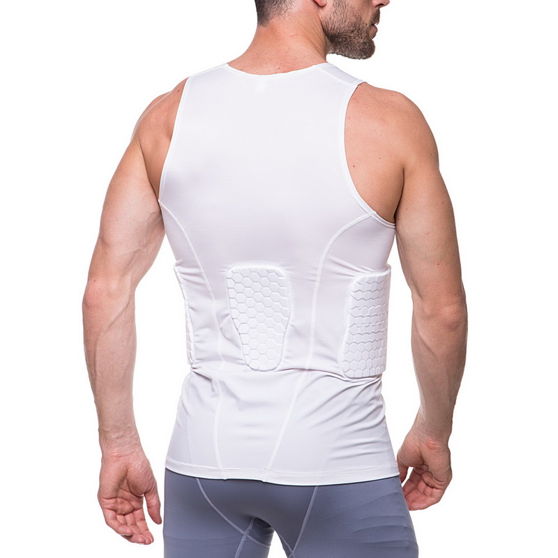 Майка компресійна c захистом ребер і попереку HexPad SP-Sport BC-3538 L-XL білий