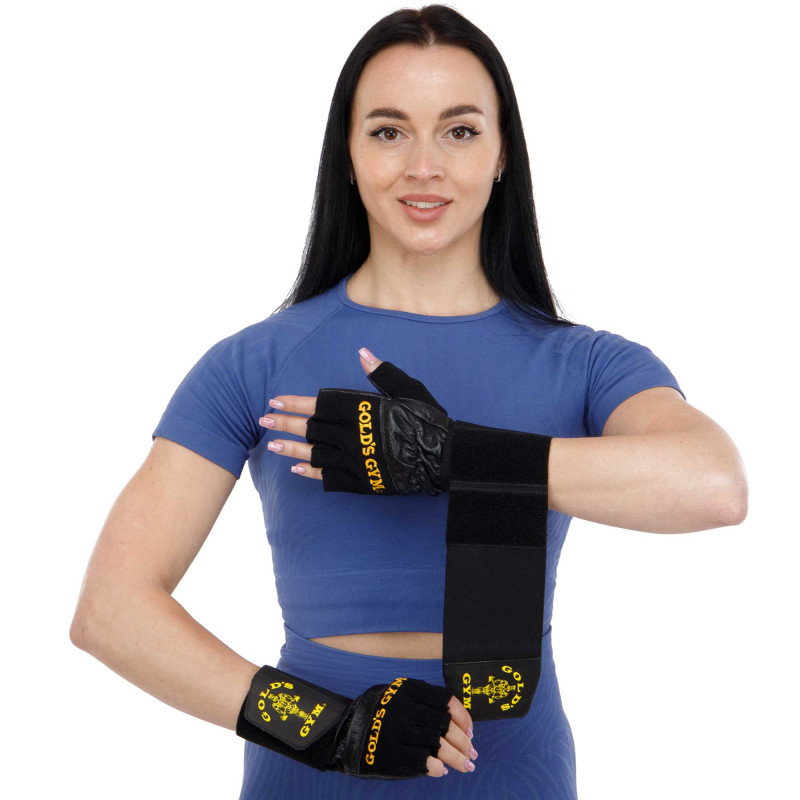 Рукавиці для фітнесу та важкої атлетики GOLDS GYM BC-3603 розмір S-XL чорний