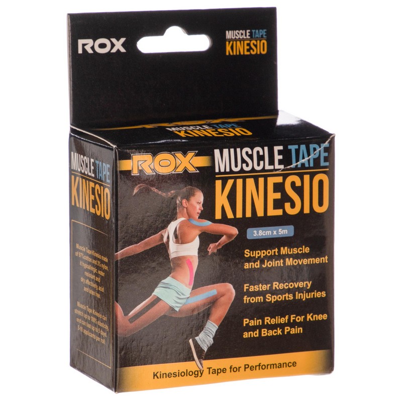 Кінезіо тейп для обличчя та тіла Kinesio tape ROX BC-5503-3_8 розмір 5м кольори в асортименті