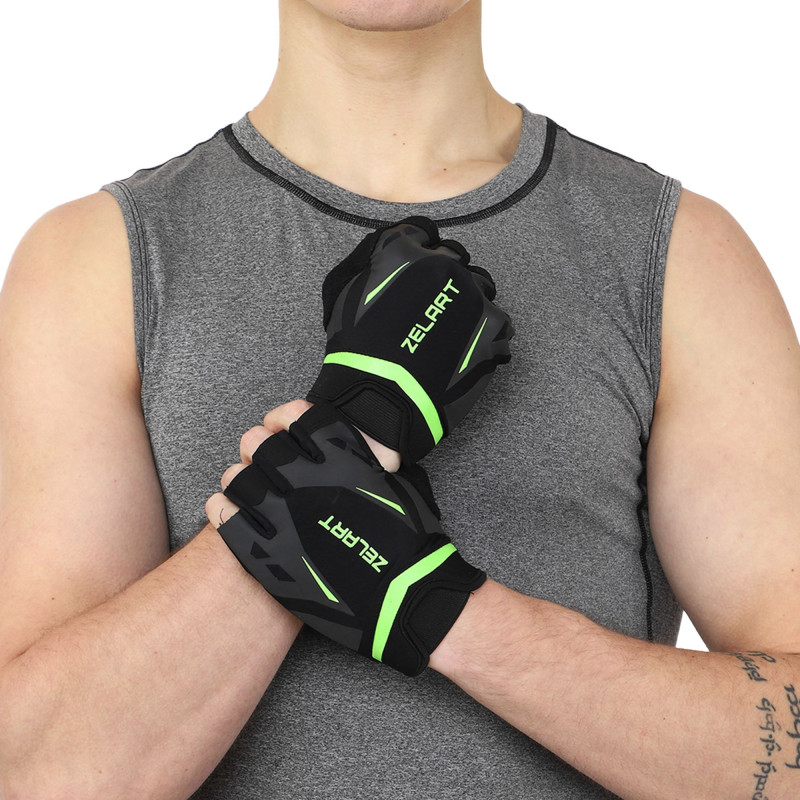 Рукавиці спортивні Zelart WorkOut BC-6305 розмір M-XL кольори в асортименті