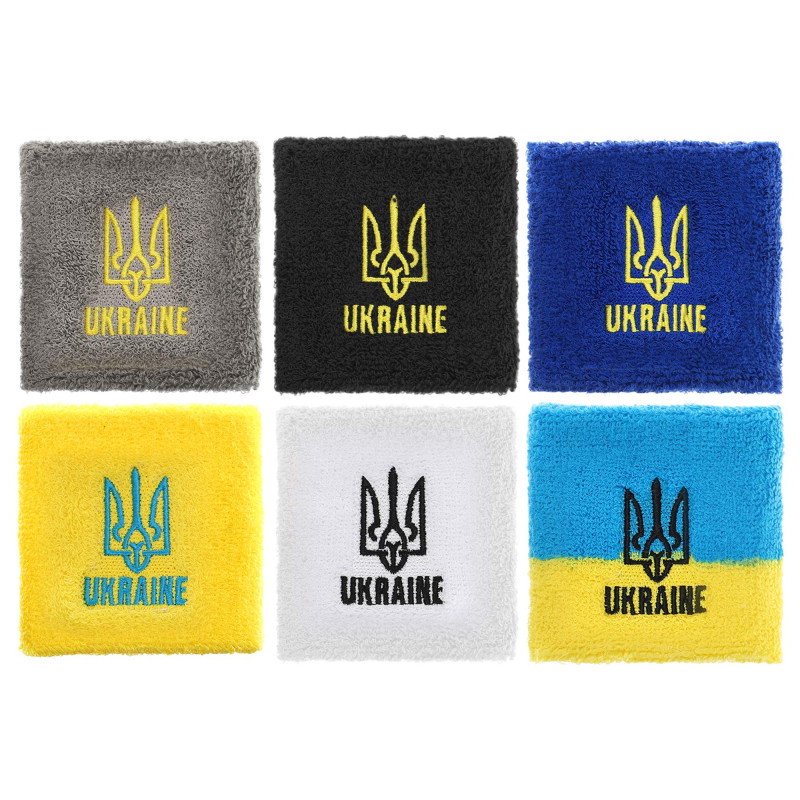Напульсник спортивний махровий вбираючий вологу UKRAINE BC-9282 1шт кольори в асортименті