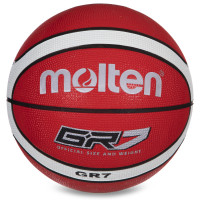 М'яч баскетбольний гумовий MOLTEN GR7 BGR7-RW-SH розмір 7 червоний