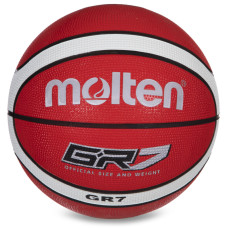 М'яч баскетбольний гумовий MOLTEN GR7 BGR7-RW-SH розмір 7 червоний