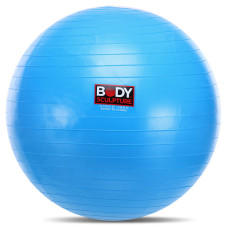 Фітбол м'яч для фітнесу глянцевий BODY SCULPTURE BJBB-001TBL-26N ø65см синій