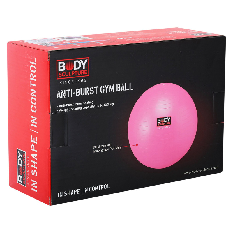 Фітбол м'яч для фітнесу глянцевий BODY SCULPTURE BJBB-001TBL-26N ø65см синій
