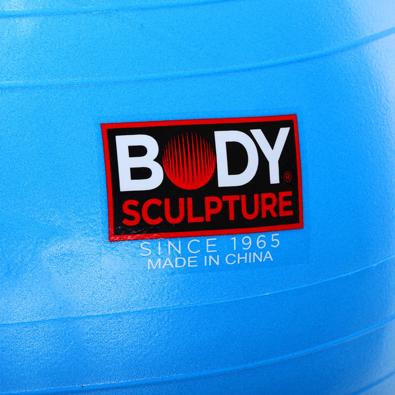 Фітбол м'яч для фітнесу глянцевий BODY SCULPTURE BJBB-001TBL-26N ø65см синій