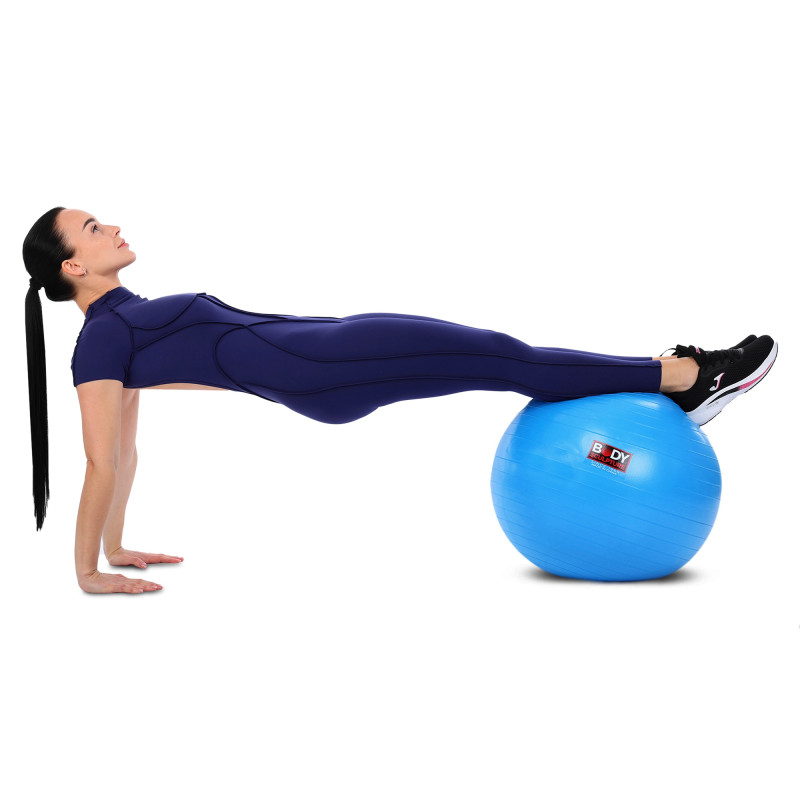 Фітбол м'яч для фітнесу глянцевий BODY SCULPTURE BJBB-001TBL-26N ø65см синій