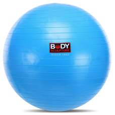 Фітбол м'яч для фітнесу глянцевий BODY SCULPTURE BJBB-001TBL-30N ø75см синій