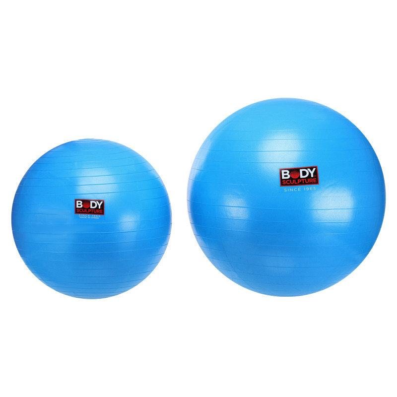 Фітбол м'яч для фітнесу глянцевий BODY SCULPTURE BJBB-001TBL-30N ø75см синій
