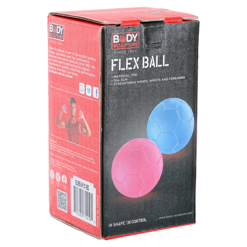 Еспандер кистьовий гелевий М'яч ø50мм BODY SCULPTURE FLEXBALL BJBB-9131-B2 2шт синій, рожевий
