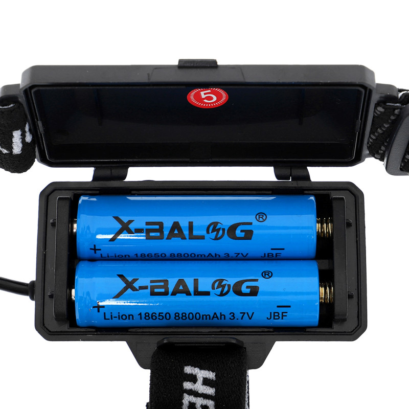 Ліхтарик налобний X-BALOG BL-8059-2-1-P50 чорний
