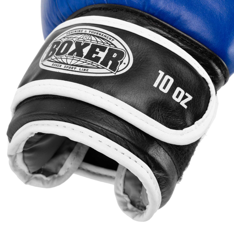 Боксерські рукавиці шкіряні професійні з печаткою ФБУ BOXER Profi BO-2001 10-12унцій кольори в асортименті