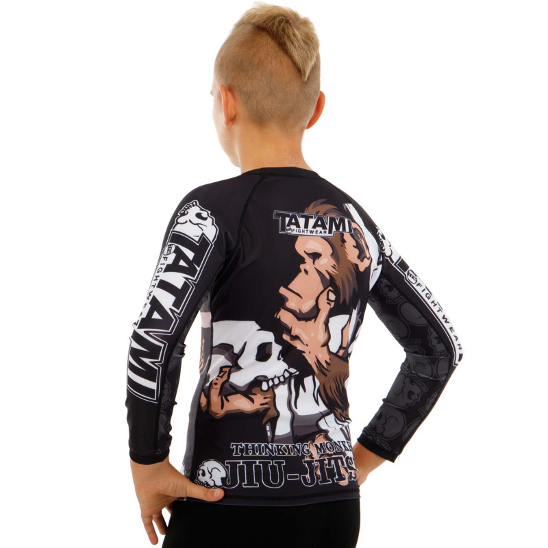 Рашгард лонгслів дитячий SP-Sport MONKEY JIU-JITSU 9534B BO-3624 розмір S-XL чорний