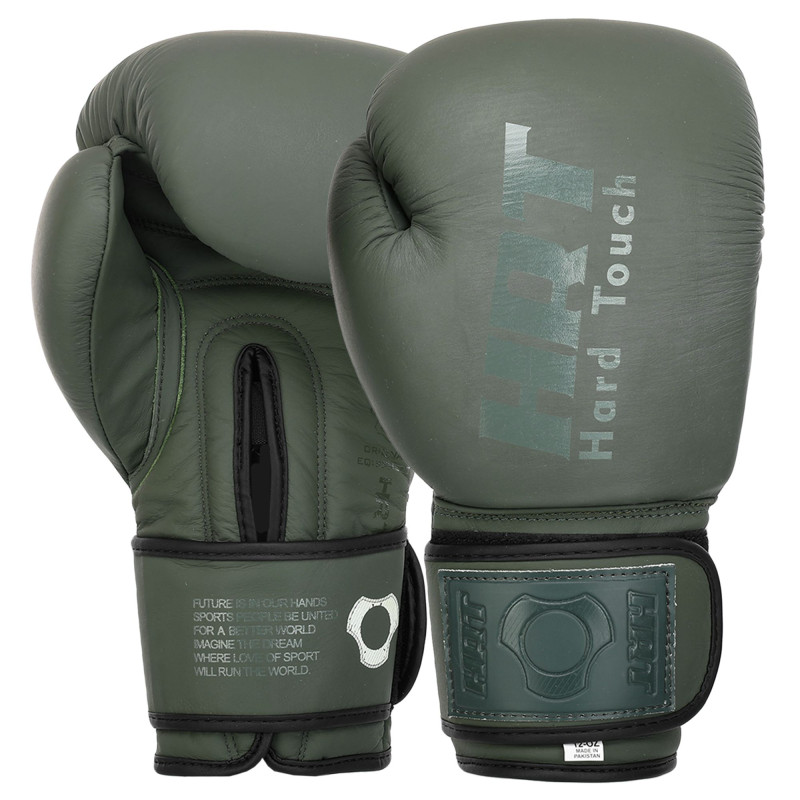 Боксерські рукавиці шкіряні HARD TOUCH BO-4230 10-14унцій кольори в асортименті
