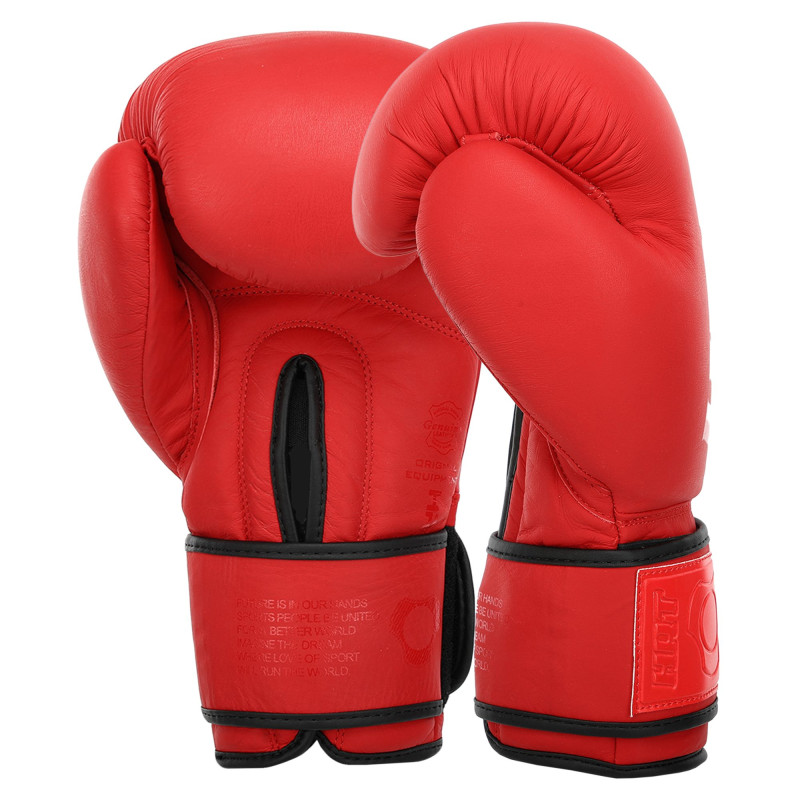 Боксерські рукавиці шкіряні HARD TOUCH BO-4230 10-14унцій кольори в асортименті