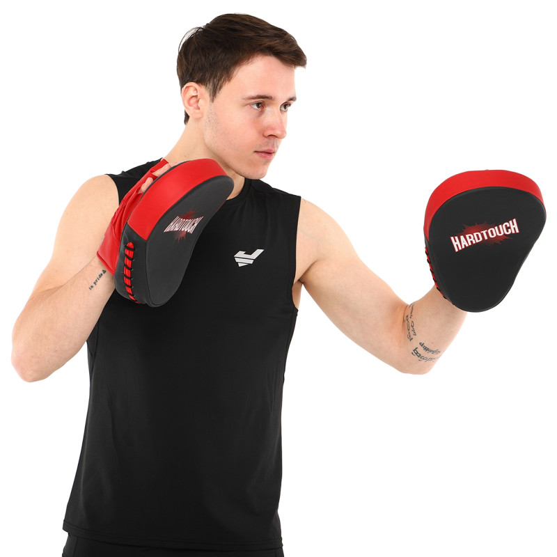 Лапа боксерська вигнута тренувальна PU HARD TOUCH BO-4457 2штуки кольори в асортименті