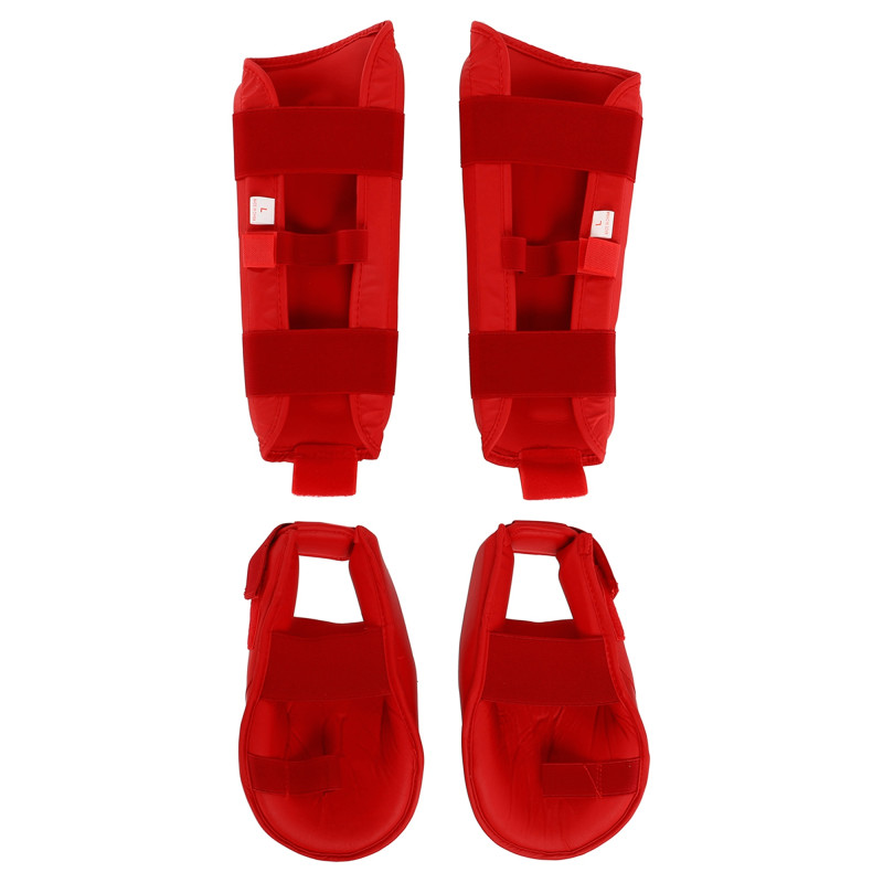 Захист гомілки та стопи для карате щитки та фути Zelart BO-7249 XS-XL кольори в асортименті