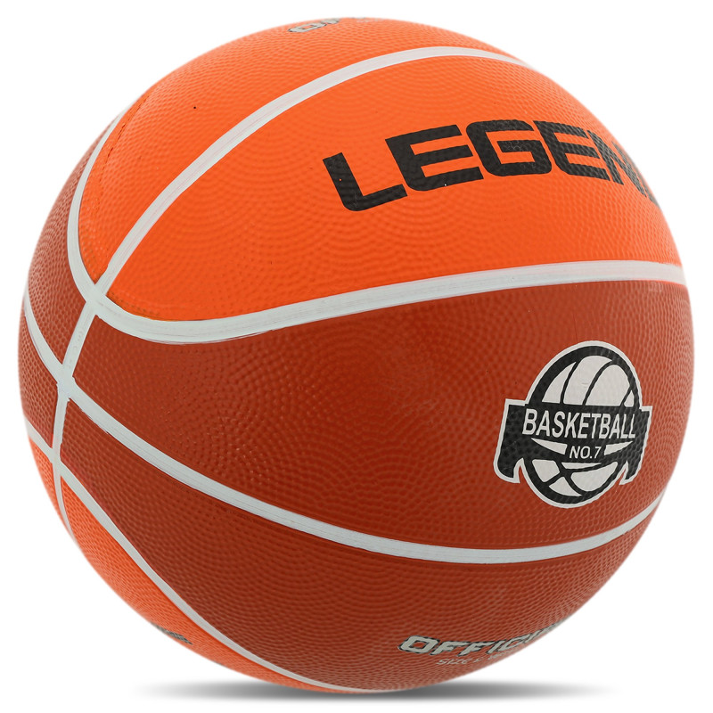 М'яч баскетбольний гумовий Legend BR2861C №7 помаранчевий