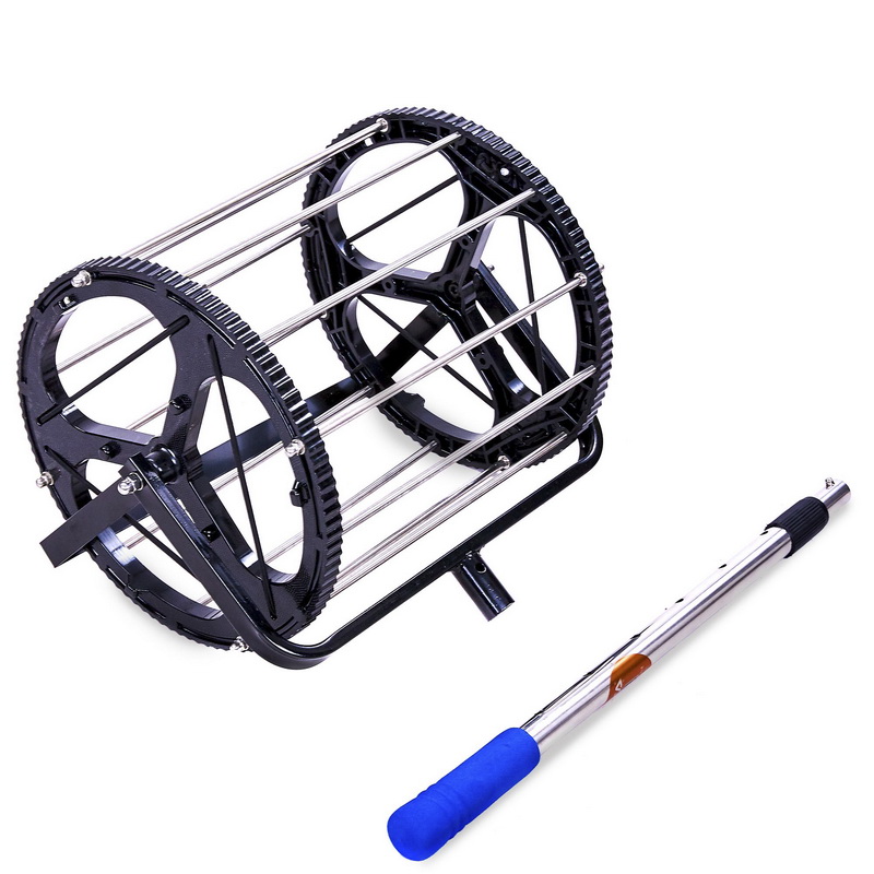 Машина-кошик для збору тенісних м'ячів TENNIS BALL CART на 72 м'ячі SPOINT BT-0463 чорний