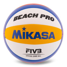 М'яч волейбольний пляжний MIKASA BV550C №5 PVC білий-синій-жовтий