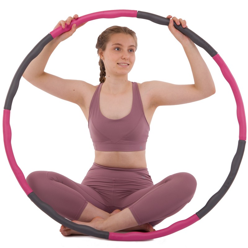 Обруч для схуднення розбірної Хула Хуп Hula Hoop IntiPal BY-018 8 секцій двоколірний