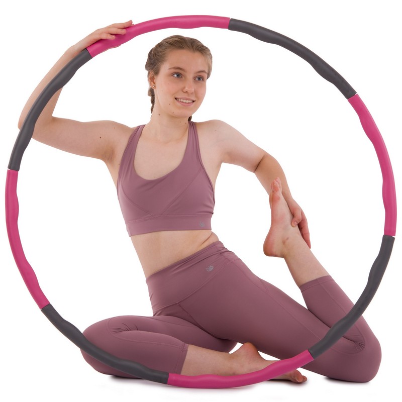 Обруч для схуднення розбірної Хула Хуп Hula Hoop IntiPal BY-018 8 секцій двоколірний