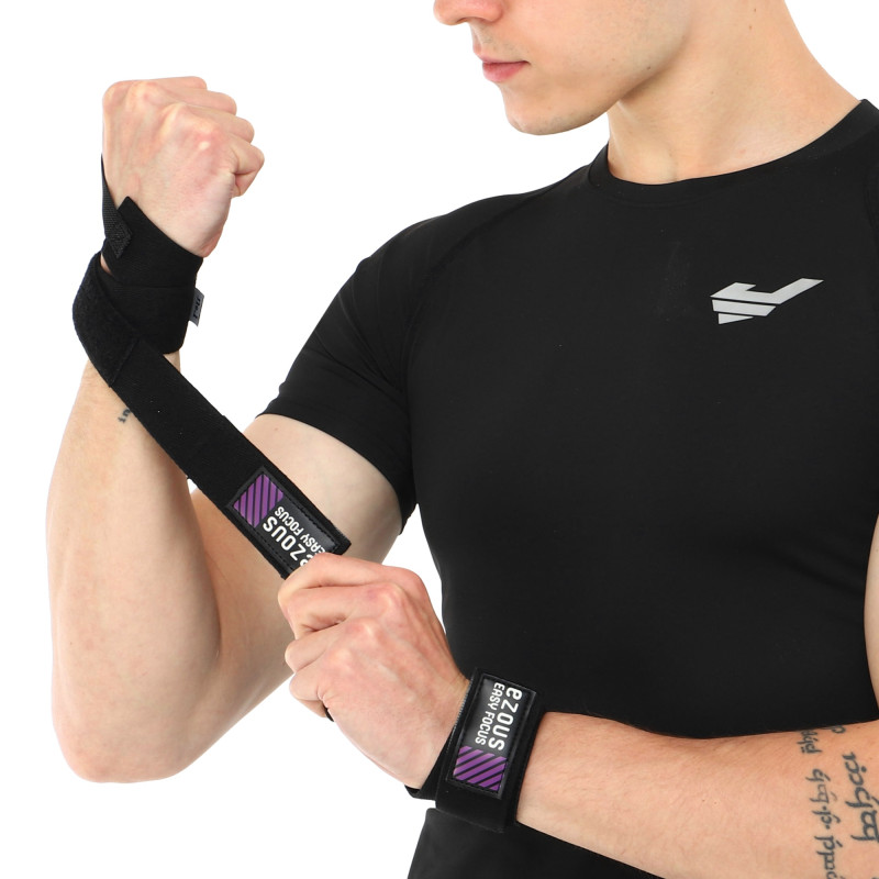 Бинти кистьові для жиму LIFTING WRAPS EZOUS C-01 2штуки чорний