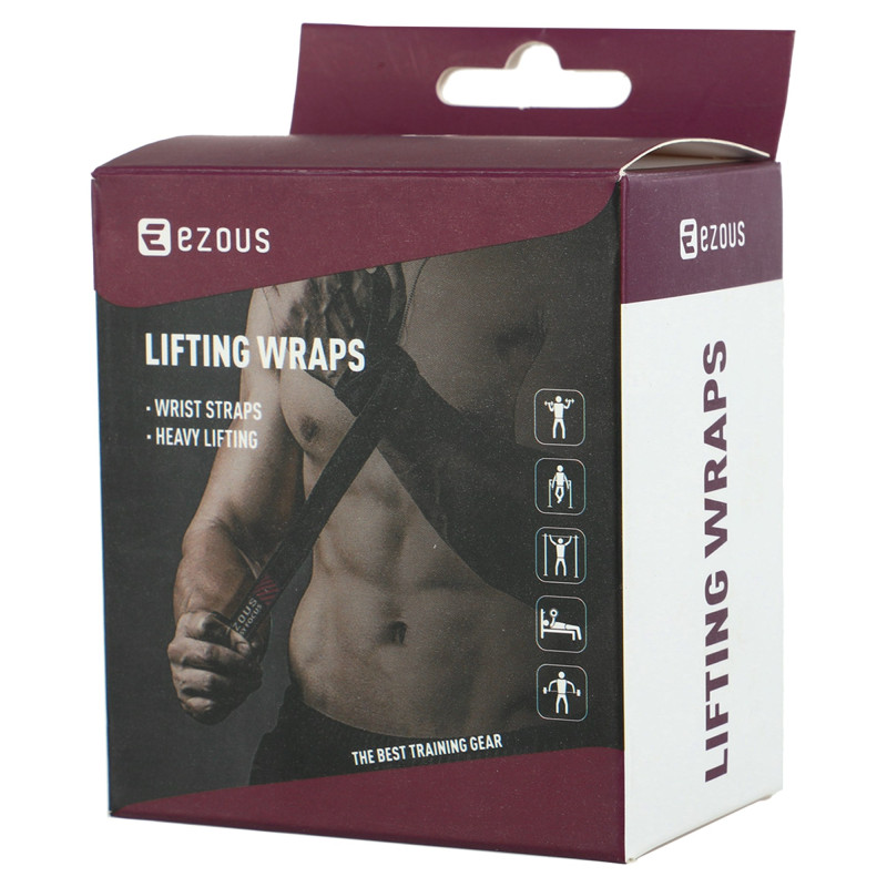Бинти кистьові для жиму LIFTING WRAPS EZOUS C-01 2штуки чорний