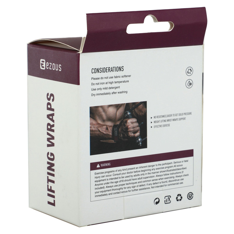 Бинти кистьові для жиму LIFTING WRAPS EZOUS C-01 2штуки чорний