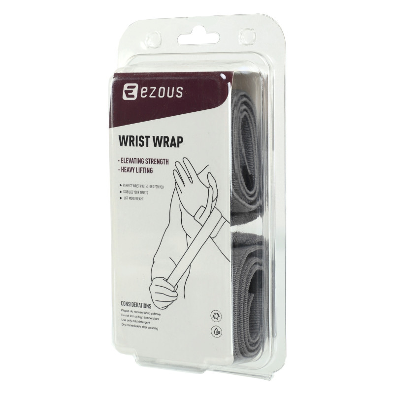 Бинти кистьові для жиму STRENGTH WRIST WRAPS (SOLID SUPPOR) EZOUS C-04 2штуки фіолетовий