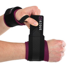 Бинти кистьові для жиму STRENGTH WRIST WRAPS EZOUS C-05 2штуки чорний-фіолетовий