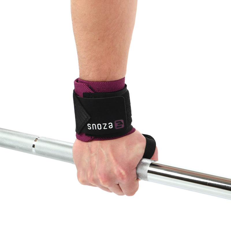 Бинти кистьові для жиму STRENGTH WRIST WRAPS EZOUS C-05 2штуки чорний-фіолетовий