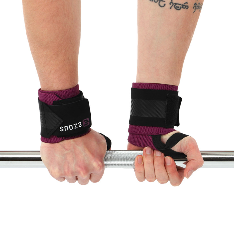 Бинти кистьові для жиму STRENGTH WRIST WRAPS EZOUS C-05 2штуки чорний-фіолетовий
