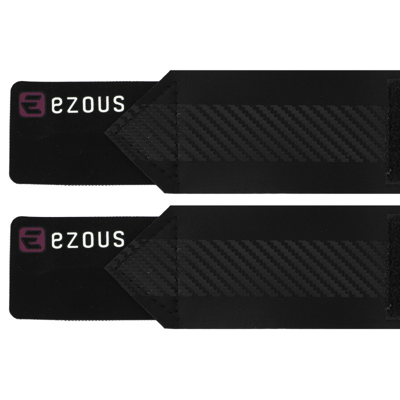 Бинти кистьові для жиму STRENGTH WRIST WRAPS EZOUS C-05 2штуки чорний-фіолетовий