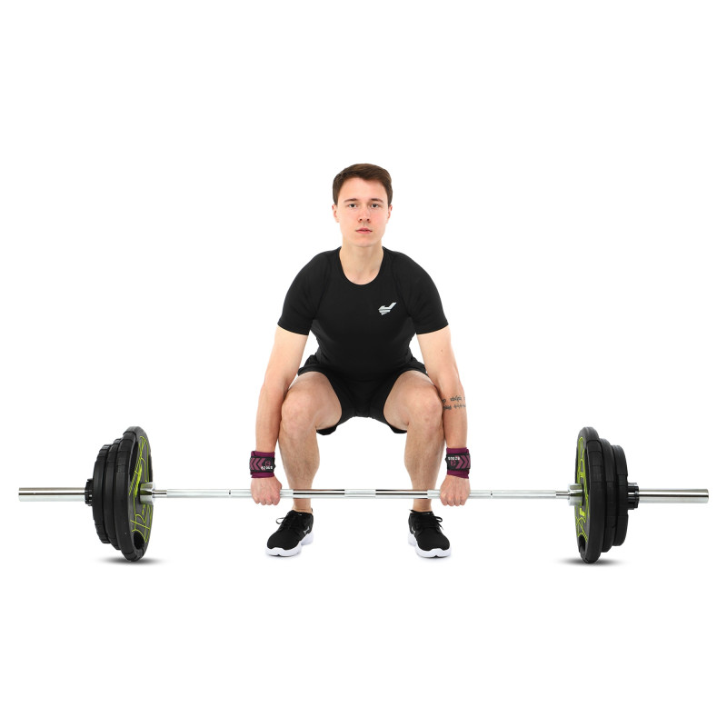 Бинти кистьові для жиму STRONG WRIST WRAPS EZOUS C-07 2штуки чорний-фіолетовий