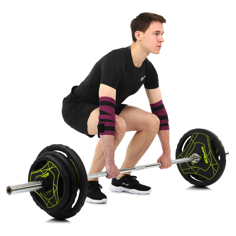 Бинти кистьові для жиму STRONG WRIST WRAPS EZOUS C-07 2штуки чорний-фіолетовий