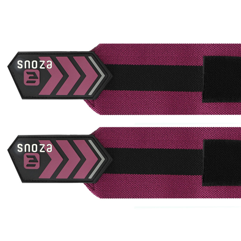 Бинти кистьові для жиму STRONG WRIST WRAPS EZOUS C-07 2штуки чорний-фіолетовий