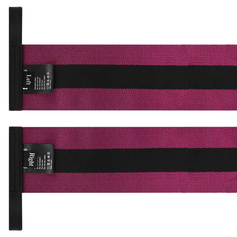 Бинти кистьові для жиму STRONG WRIST WRAPS EZOUS C-07 2штуки чорний-фіолетовий
