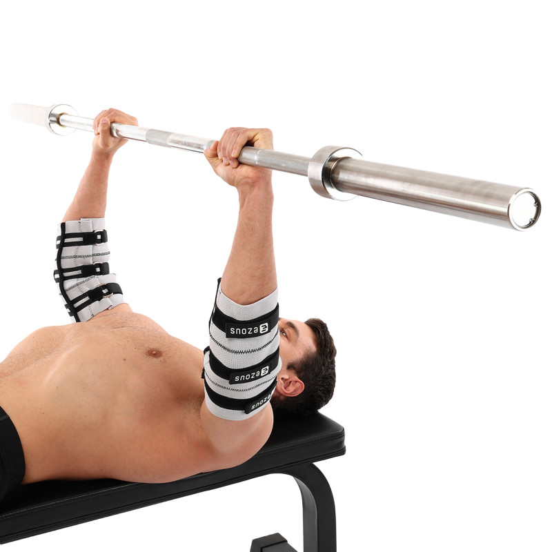Налокотники для жиму 2штуки 2штуки ADJUSTABLE ELBOW SLEEVE EZOUS C-08 2шт сірий-чорний