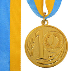 Медаль спортивна зі стрічкою SP-Sport WREATH C-1489-5 ø5см золото, срібло, бронза