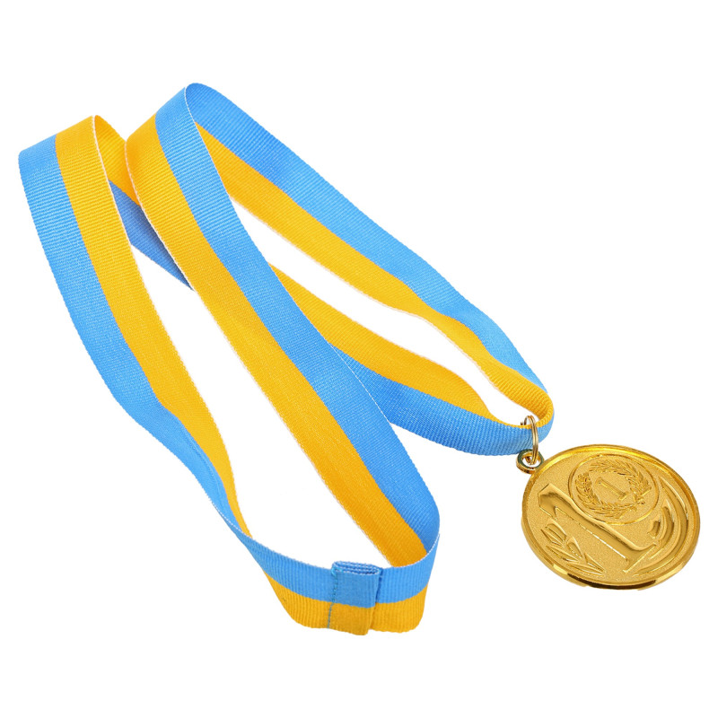 Медаль спортивна зі стрічкою SP-Sport WREATH C-1489-5 ø5см золото, срібло, бронза