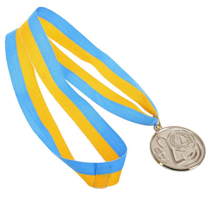 Медаль спортивна зі стрічкою SP-Sport WREATH C-1489-5 ø5см золото, срібло, бронза