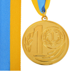 Медаль спортивна зі стрічкою SP-Sport WREATH C-1489-7 ø7см золото, срібло, бронза