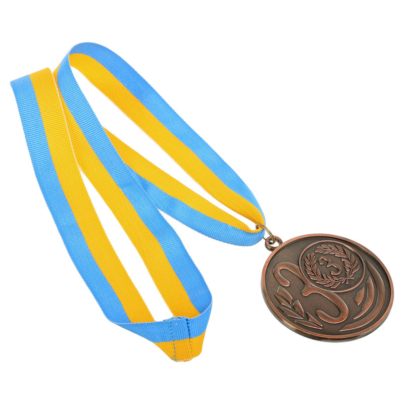 Медаль спортивна зі стрічкою SP-Sport WREATH C-1489-7 ø7см золото, срібло, бронза