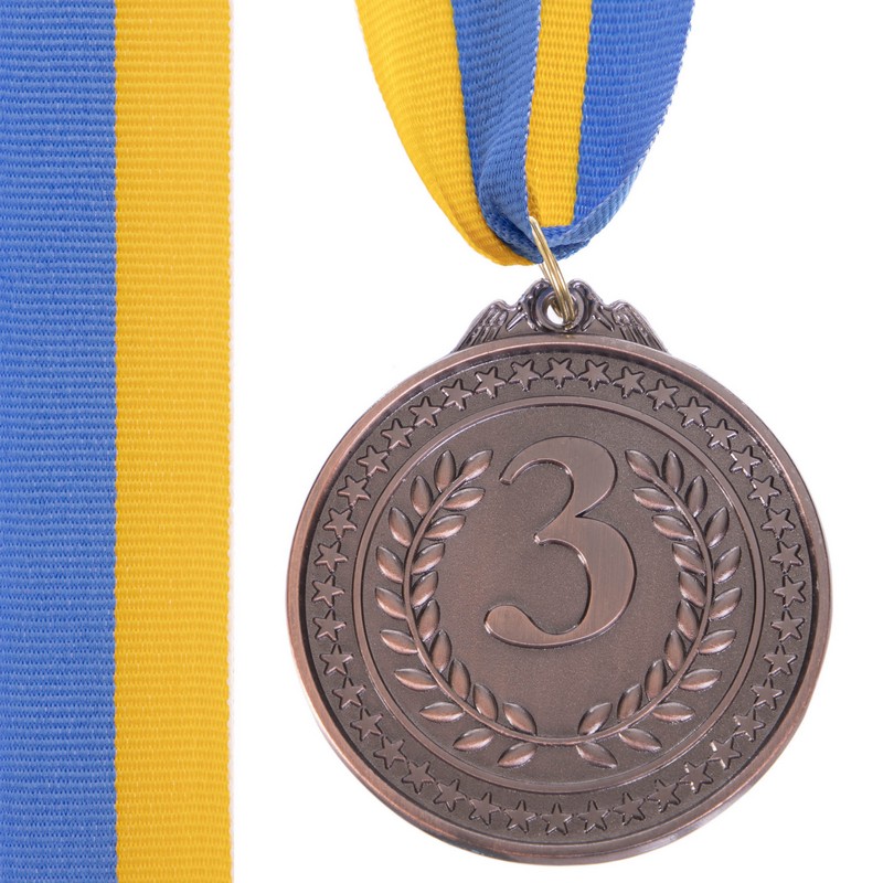 Медаль спортивна зі стрічкою SP-Sport CELEBRITY C-3168 ø6,5см золото, срібло, бронза