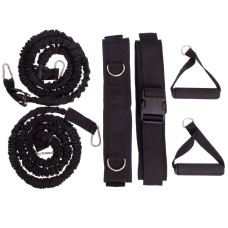 Пояс для вибігання еспандер для відпрацювання швидкості та вибухової сили SP-Planeta Stroops Knee Strike C-4110 чорний